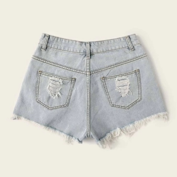 cute high waisted jean shorts - Picture 2 of 5